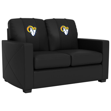 Dreamseat Silver Loveseat with Los Angeles Rams Secondary Logo XZ7759003LSCDBK-PSNFL20081